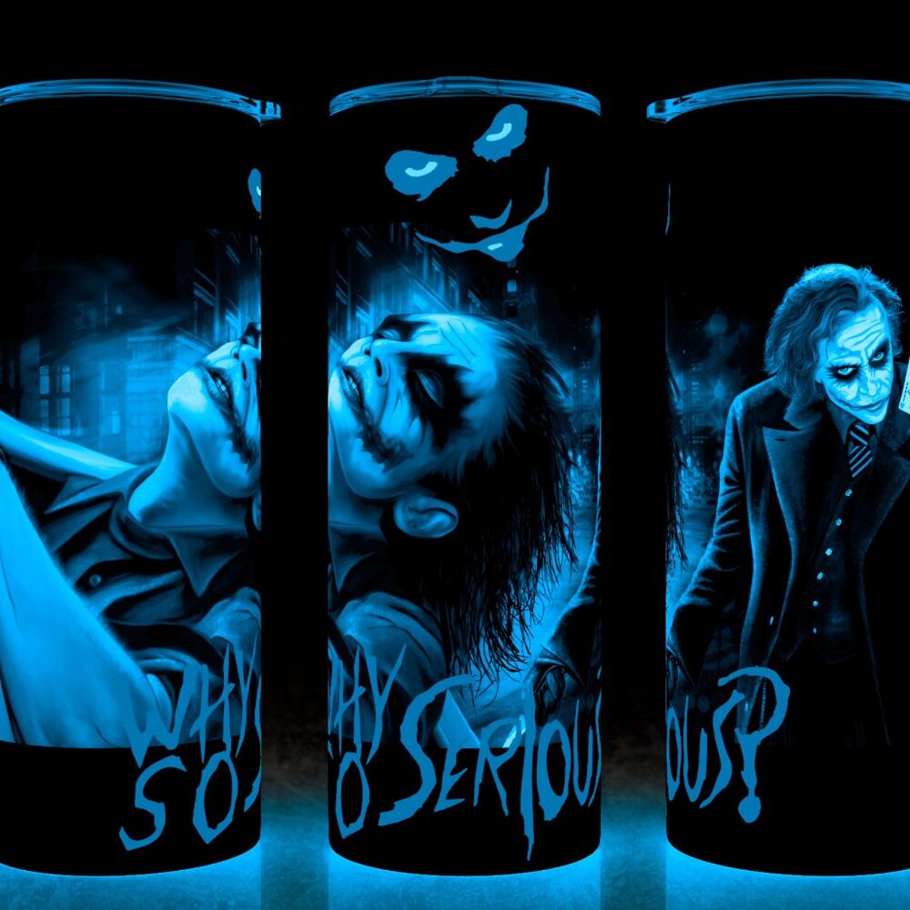 Glow in the Dark Joker - Why So Serious? Comic Book Villain Cup Mug Tumbler